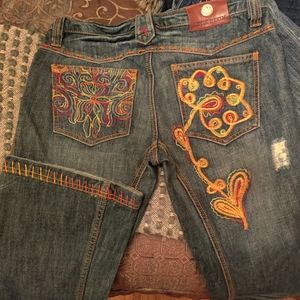Rare Boho Floral Antik Denim Jeans 🏵️